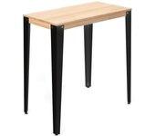 Consola BOX FURNITURE Lunds (Negro - Madera y Acero - 110 x 39 x 110 cm)