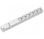 Pdu it 19 "básica 1 u, 6 tomas, tira de enchufes plata / gris, protección contra sobretensión + filtro