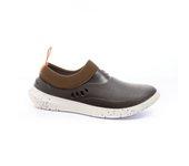 Zapato rouchette mix, marrón talla 41