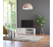 Mueble tv madera contrachapada blanco brillante 120x34x37 cm