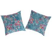 Funda de almohada (2) lindsay bleu/rosa/blancoo 65x65(2) cm