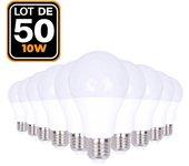 50 Bombillas LED E27 10W Blanco neutro 4000K EUROPALAMP