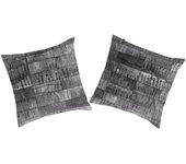 2 fundas de almohada kiniar 65x65 cm gris oscuro