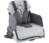 Trona de viaje MOBICLINIC Asiento de mesa Plegable Portátil para Bebés hasta 15 kg Arnés Ajustable de 5 puntos Gris Monkey