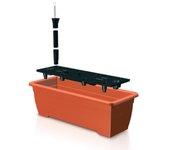 Macetero para balcon prosperplast 7,5 l en color terracota con sistema de riego 50 x 19 x 16 cm