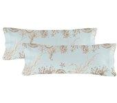 Coral reef funda de almohada 45x110 cm (x2)