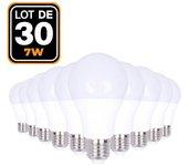 30 Bombillas LED E27 7W Blanco neutro 4000K EUROPALAMP