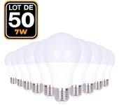 50 Bombillas LED E27 7W Blanco calido 3000K EUROPALAMP