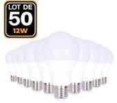 50 Bombillas LED E27 12W Blanco frio 6000K EUROPALAMP