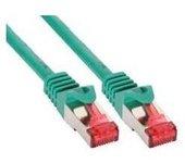 Cable de red inline s/ftp pimf cat.6 250mhz pvc cobre verde 0.25m