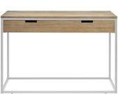 Mesa Consola DS MUEBLES Icub - industrial vintage blanca (40x120x82cm)