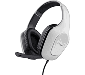 headset trust gaming gxt 415ps zirox ps5 ligeros, microfono plegable, blancos 24993