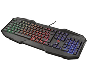 teclado trust gaming gxt 830rw avonn iluminacion rainbow wave ajustable teclas multimedia usb  22279