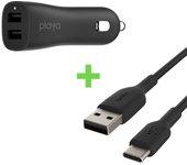 Cargador de Coche USB Universal + Cable USB C Belkin Playa