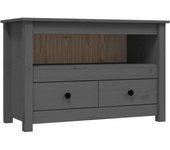 Mueble De Tv VIDAXL Gris Madera (79x35x52 cm)