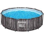 Piscina redonda de pvc bestway steel pro max de 366x100 cm